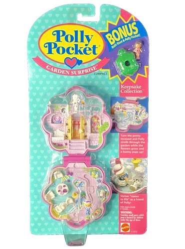 Vtg Original Polly Pocket GARDEN SURPRISE Compact 1990 Bluebird NEW NIB Dolls