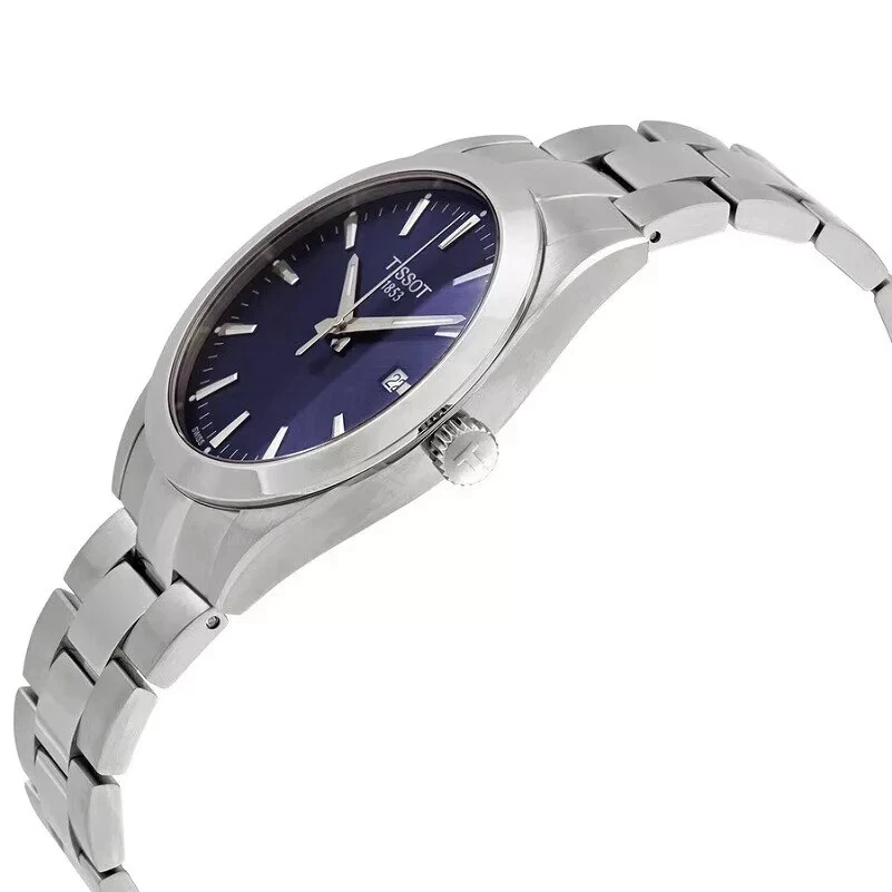 MONTRE HOMME TISSOT T-CLASSIC GENTLEMAN T127.410.11.041.00 ARGENT/BLEU GARANTIE - Photo 2/4