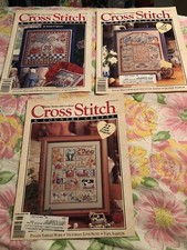 Lot Of 3 Vintage Better Homes  Gardens CROSS STITCH Magazines 1993