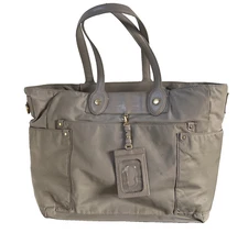 Marc by Marc Jacobs Preppy Nylon East West Tote Bag Taupe Color Gold Hardware