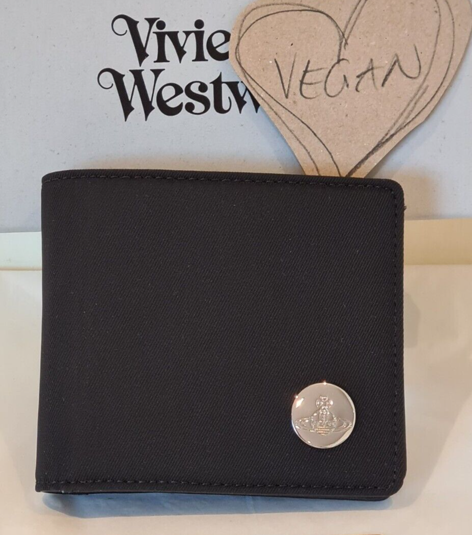 Vivienne Westwood Men's CLINT BILLFOLD Orb ID Window Wallet black  New in Box