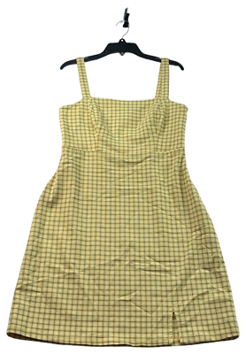 Hollister Dress Womens Size Small Yellow Plaid Sleeveless Stretch | eBay