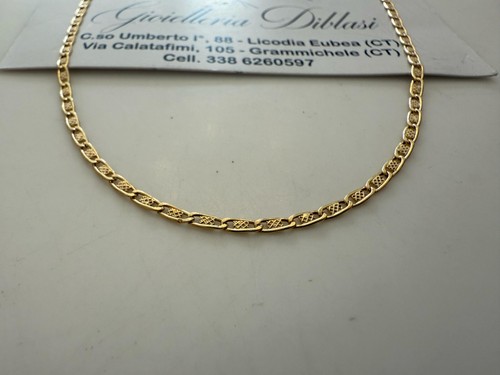 COLLANA In ORO GIALLO 18 Karati 750% Uomo Donna Unisex COLLIER Catena Girocollo - Foto 3 di 10