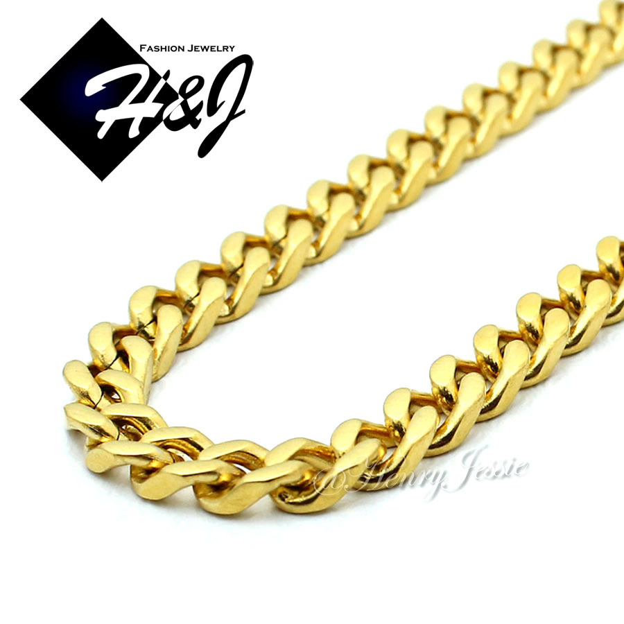 18-36 Inch Stainless Steel Cuban Chain With Boxing Glove Pendant - Silver Or Gold Plated Men's Necklace