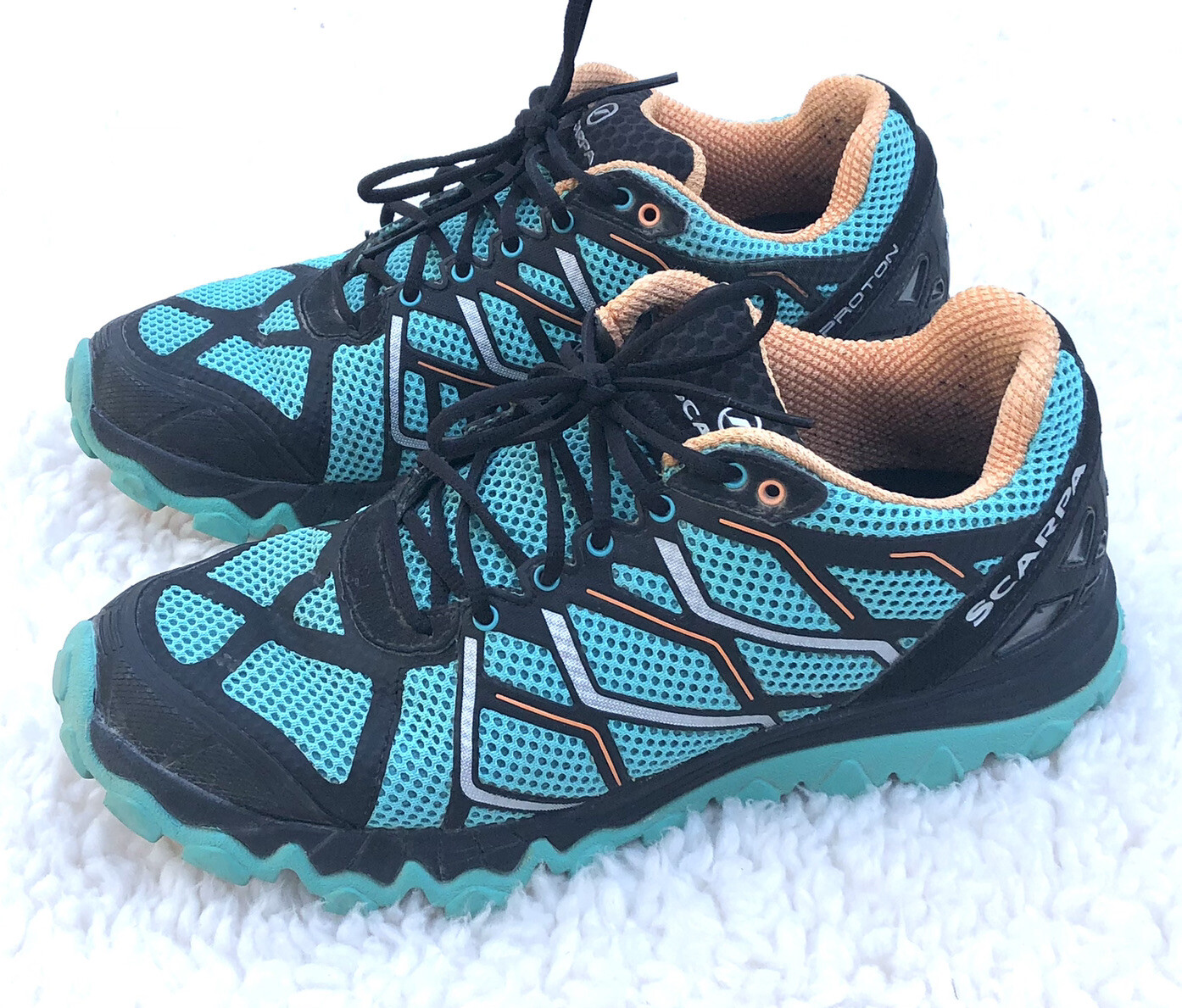 SAOLA Scarpa Proton Trail Running Teal Vibram Sole Scarpe Donna Taglia 7 5 Uomo Taglia 6 5