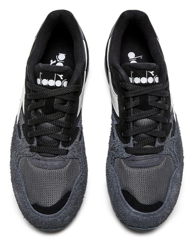 Chaussures Diadora N902 Hairy Suede Baskets Cuir Noir - Picture 3 of 6