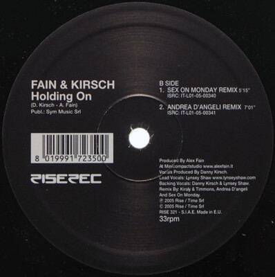 Fain* & Kirsch* Holding On 12'' Vinyl Schallplatte 013