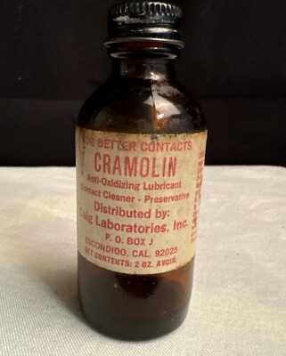 Vintage Cramolin Electric Contact Cleaner Bottle