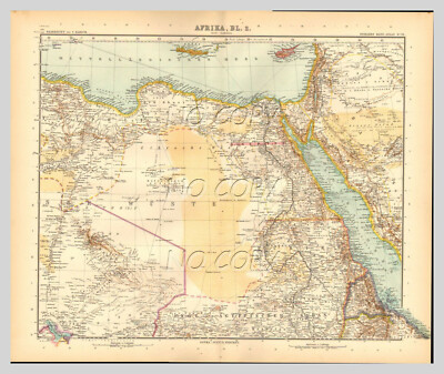 STIELER 1909 KARTE KARTE AFRIKA OSTSAHARA / AFRIKA OSTASTERNSAHARA