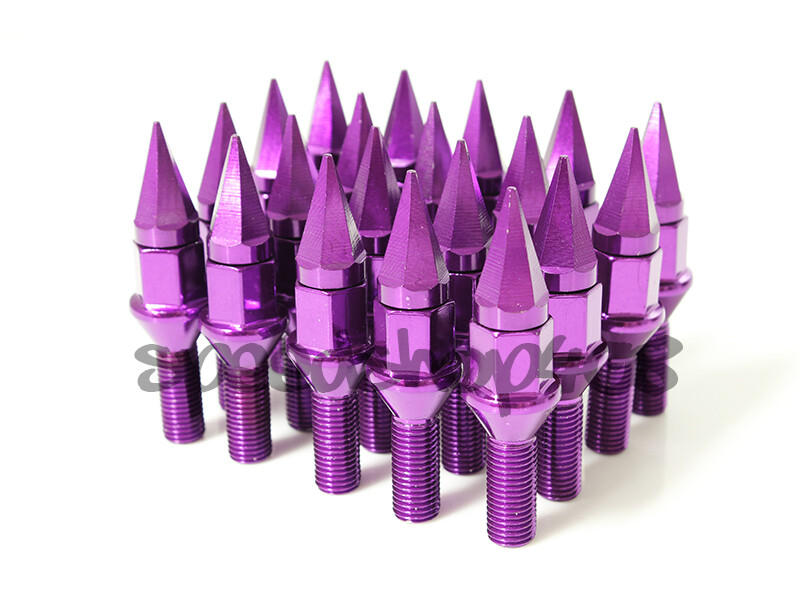 Z RACING 28mm Purple SPIKE LUG BOLTS 12X1.5MM FOR BMW 3-SERIES