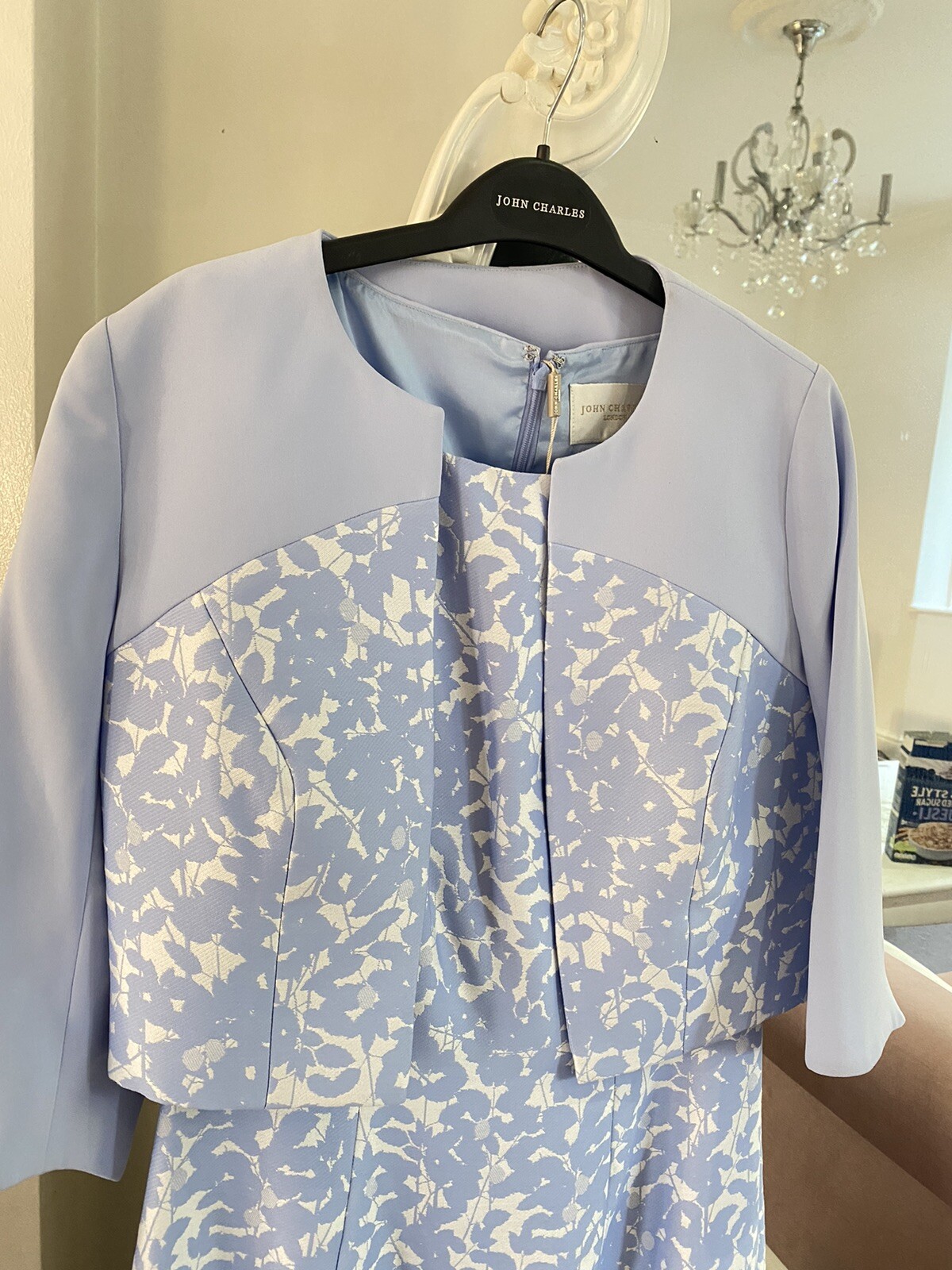 John Charles Sky Blue Pencil Dress Suit Jacket 2 PC Occasion Mother