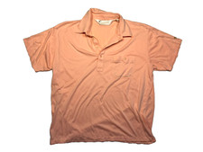 Vtg 70s 80s ARNOLD PALMER Pink Poly/Cotton COLLARED GOLF POLO Course Shirt Men L