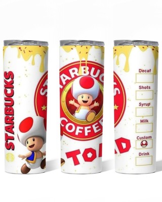 Super Mario Bros Toad Tumbler 20 oz Nintendo