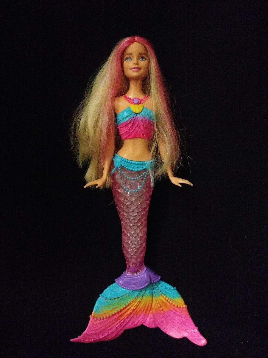 Barbie rainbow sales lights mermaid doll