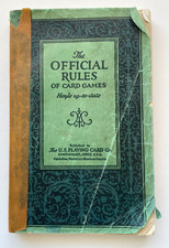 Official Rules of Card Games Hoyle 1929 Color Ads for Playing Cards Well-loved
