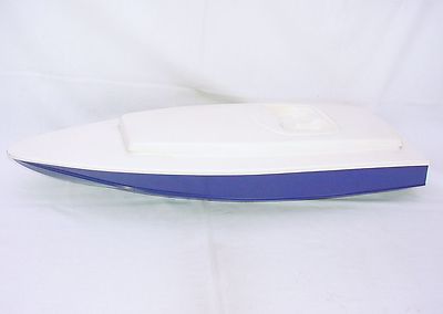 POWERBOAT RACING MODEL 78cm SPEED BOAT Polyester + Opening TOP Hatch Mint`85!