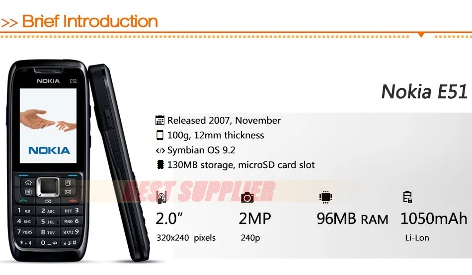 Unlocked Nokia E51 3G WifI English Arabic Russian Keyboard GSM AT&T Telstra etc - Image 2 of 4