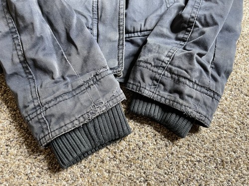 Vintage Hollister Damen Marine Kunstfell Gefüttert Kapuze Jacke Größe Small Y2K - Bild 9 von 9
