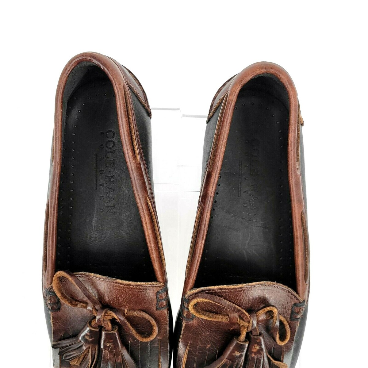 Mens Cole Haan Country 2-Tone‎ Leather Kilt Tassel Loafers Shoes Size 11.5 C GUC CO578_BK0001?hei=1700&crop=0,0  main image 3