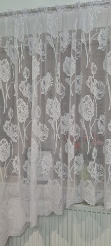 Jacquard jardiniere net curtain ready to hang tape various sizes firanki perdele - Picture 13 of 14