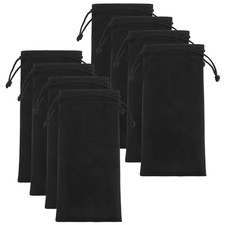 8 Pack Microfiber Sunglasses Pouches Soft Cleaning Storage Bags with Drawstring