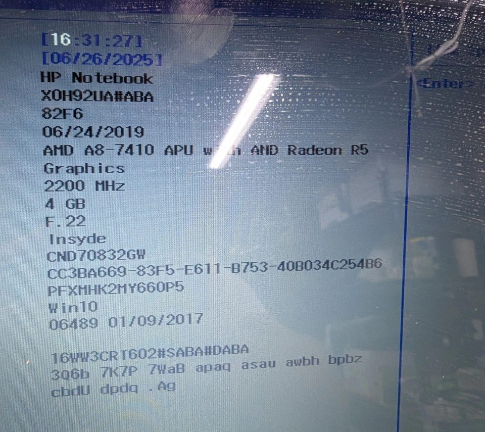 HP 15-ba083nr PARA PEÇAS Laptop AMD A8 4GB de RAM SEM CABO/HDD #384 - Imagem 3 de 4