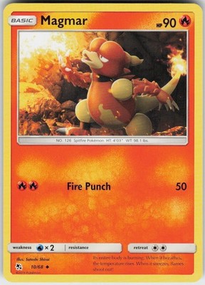 Magmar 10/68 Uncommon Hidden Fates Pokemon Near Mint
