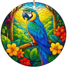 Rigufu 2025 Christmas Ornament Parrot Colorful Ornament, Tropical Exotic Bi...