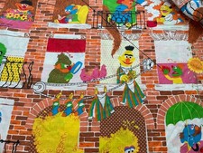 Muppets Sesame Street TWIN size bed sheet - FITTED - vintage - sooooo cute