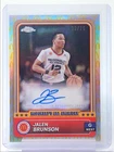 JALEN BRUNSON 2024-25 TOPPS CHROME MCDONALD LOGO ALL AMERICAN AUTO /75 Q0902