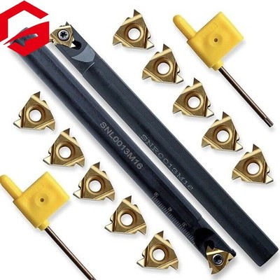 SNR0013M16+SNL0013M16 Internal Threading Tool Holders+10pcs 16ER/IR AG60 Inserts