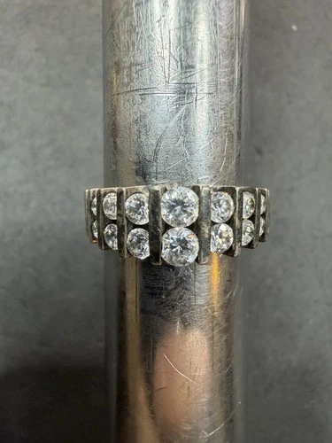 5.2g VTG Sterling Silver 925 CZ Ring Size 7.75 Jewelry Lot M