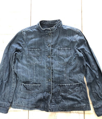 Talbot Jeansjacke dunkelblau indigo Stehkragen Utility Chore Größe L