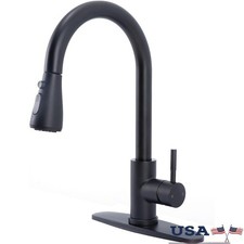 Pull-Out Kitchen Faucet 360 Swivel Sprayer Single Handle Tool-Free Install New
