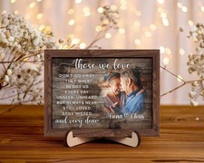 Personalized Wooden Picture Frame   Memorial  Sympathy Photo Gift