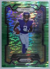 2023 Panini Prizm #368 Jordan Addison RC Neon Green Pulsar Prizm Vikings
