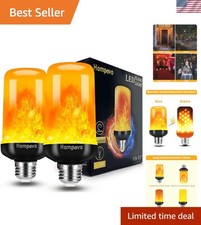 Upgraded LED Flame Light Bulbs, 4 Modes Flickering Light Bulbs with Upside D...