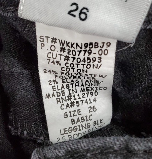 True Religion Legging Jeans Wmn 26 (27x28) Dk Black Stretch Skinny Ankle Zip Mid thumbnail 3