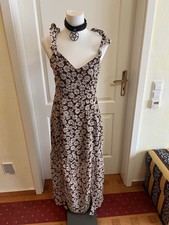 H&M Maxi Kleid Schlitz 42 blumen vintage boho blogger gothic