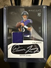 2024 Immaculate Devin Leary RC Auto Patch /99 RPA Eye Black Ravens 🔥