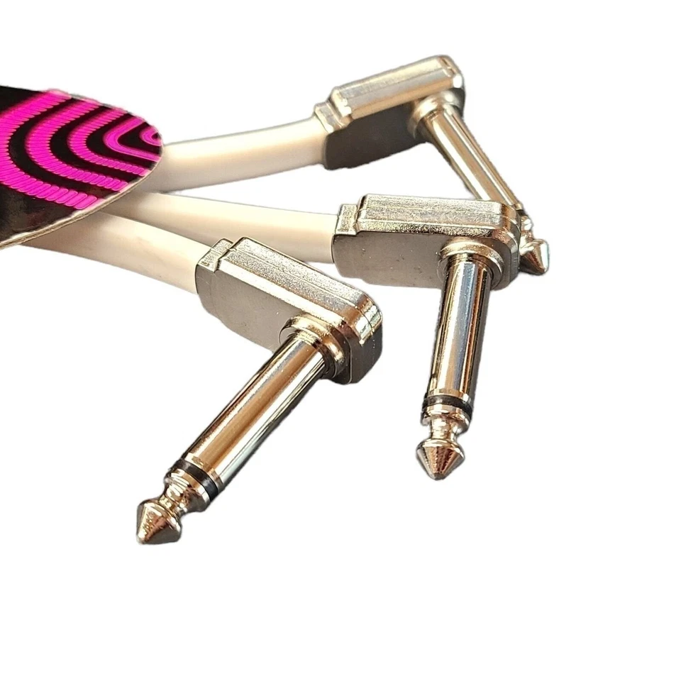 Cable de conexión para guitarra cinta plana blanco Ernie efecto bola pedalera Foto 4 de 4