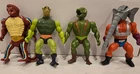 Vintage He Man MOTU Figures Rattlor Whiplash Kobra Khan Snout Spout Lot Of 4