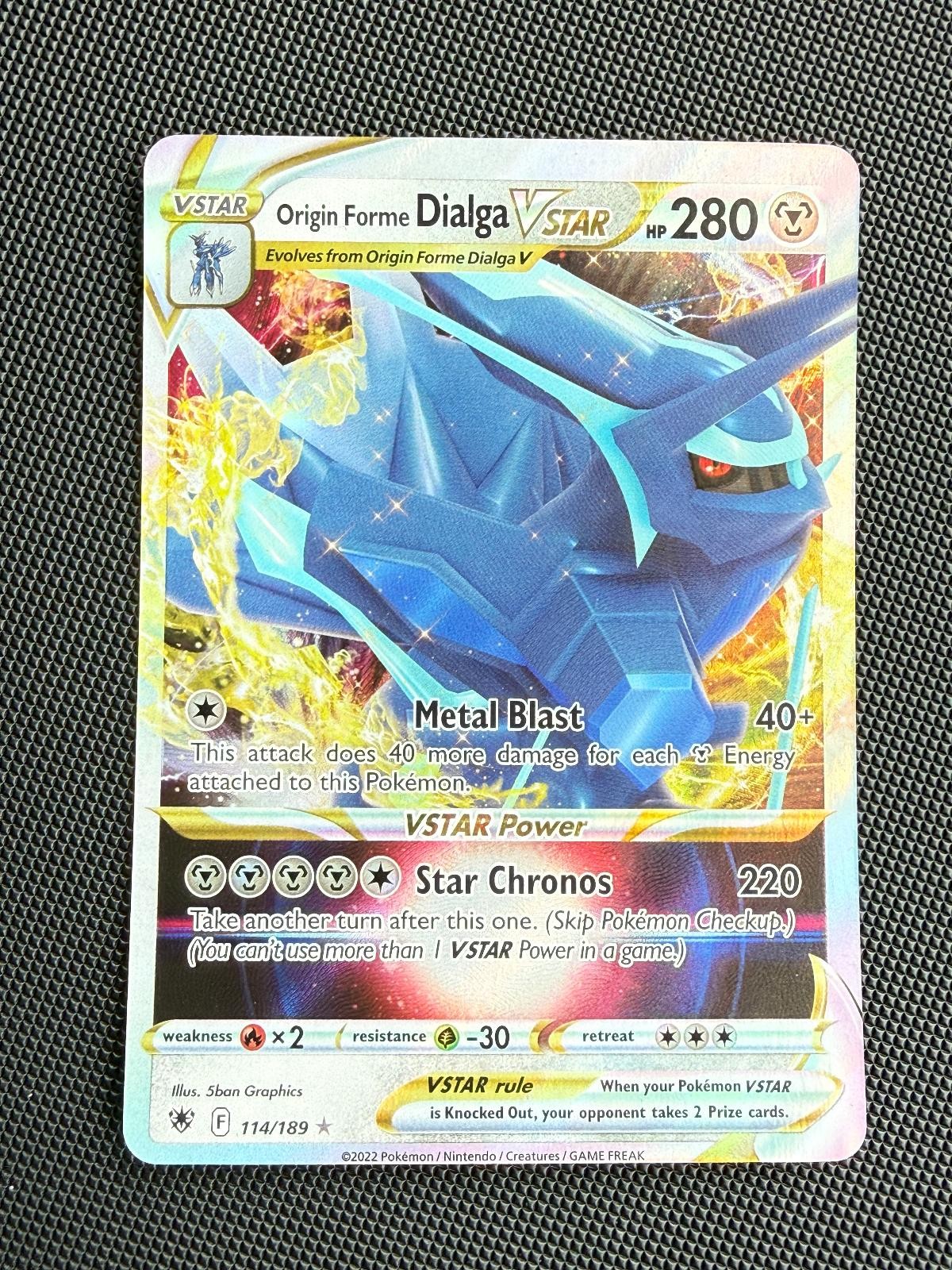 Pokemon Origin Forme Dialga VSTAR Holo VSTAR Rare 114 - 2022 Astral Radiance NM