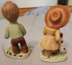 Vintage 2 1960s COTC Ceramic Figurines Southern Kids Children with dog Korea — photo 2