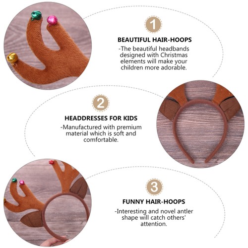 2 Pcs Adorable Hairhoops Creative Headdresses Beautiful Headwears (Red Brown) - Picture 5 of 12