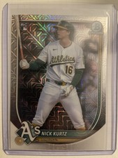 2025 Bowman Chrome - Nick Kurtz #93 Mega Box Mojo Refractor (RC) Athletics