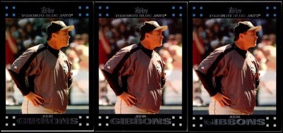 2007 John Gibbons (3) Card Lot - THE RAREST EDITION   FEW WILL EVER OWN THIS!