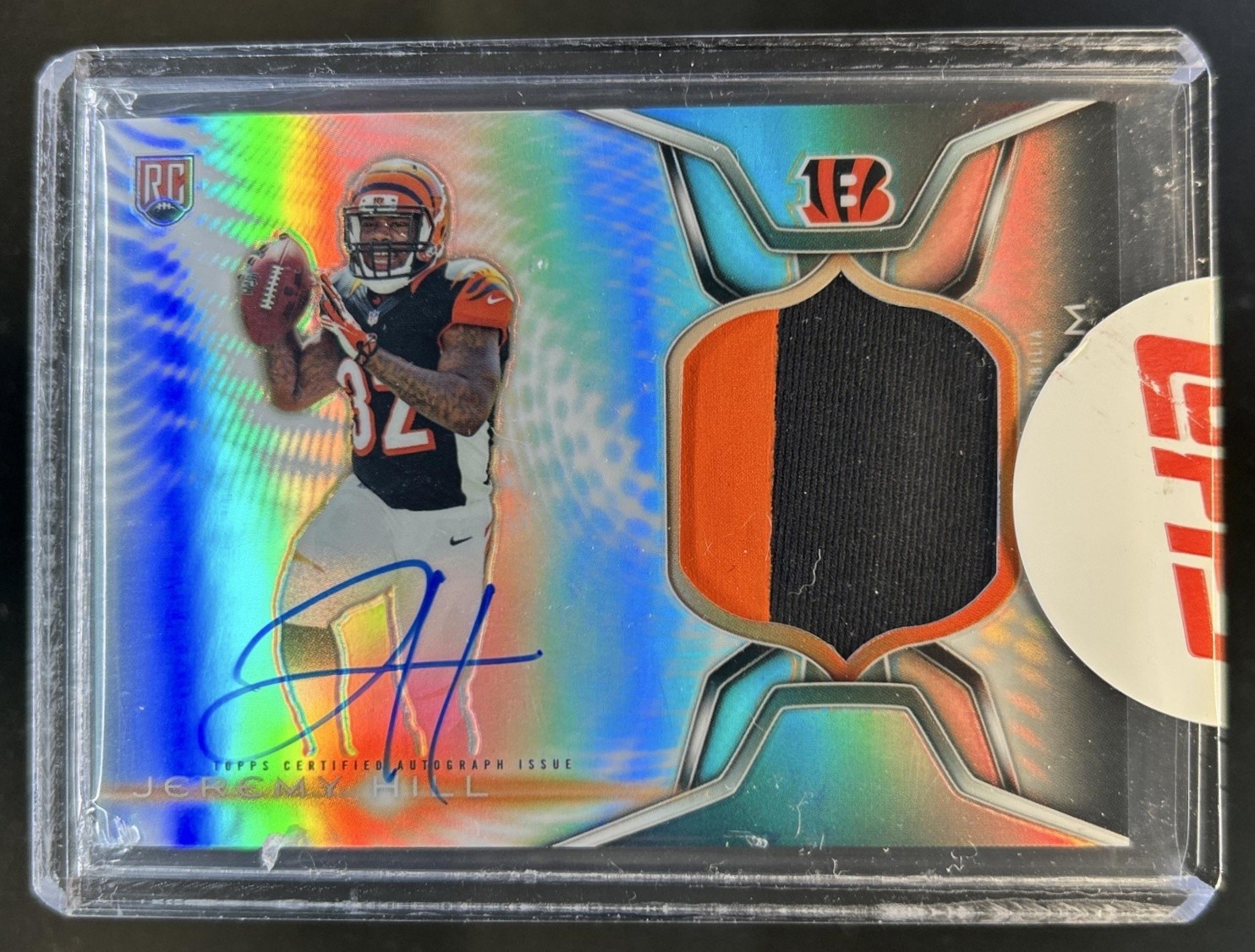 Jeremy Hill Topps Platinum Autograph Rookie Patch #ARPJH Refractor