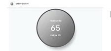 Nest smart thermostat charcoal black grey brand new in box Google
