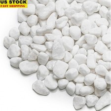Natural White Pebbles Gravel Plant Drainage Vase Filler Garden Decor 1/5 inch US